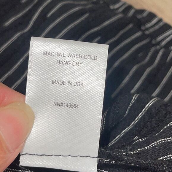 Snider Womens Striped Cardiff Full Zip Stretch Coat Dress Black White Small NWOT - Picture 11 of 13